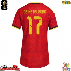 Belgium Charles De Ketelaere #17 Replica Home Stadium Shirt for Women World Cup 2026 Short Sleeve